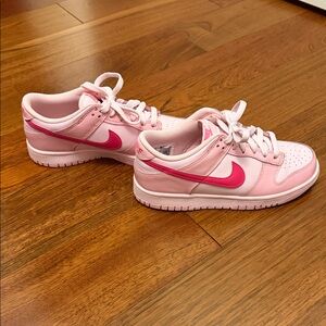 Nike Dunk Low Sneakers in Light and Dark Pink